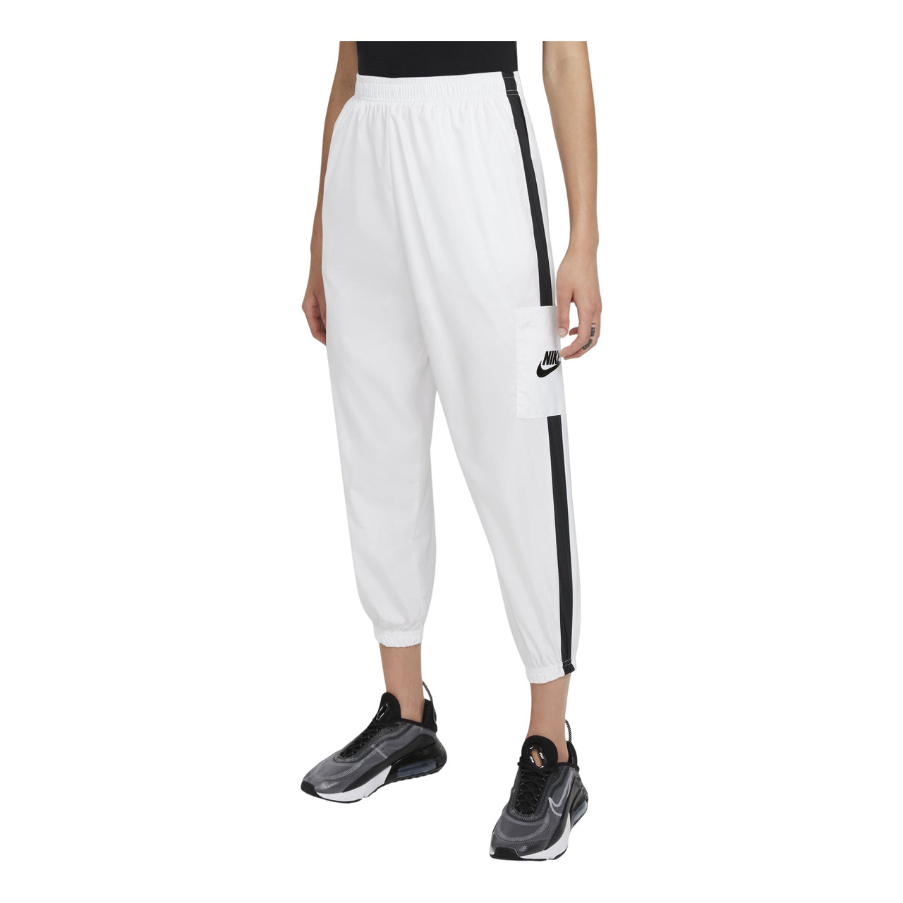 (WMNS) Nike Sportswear Woven Pants 'White Black' CJ7347-100