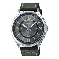 Casio Business Minimalistic Leather Strap Analog Watch 'Green Black' MTP-E129L-3A