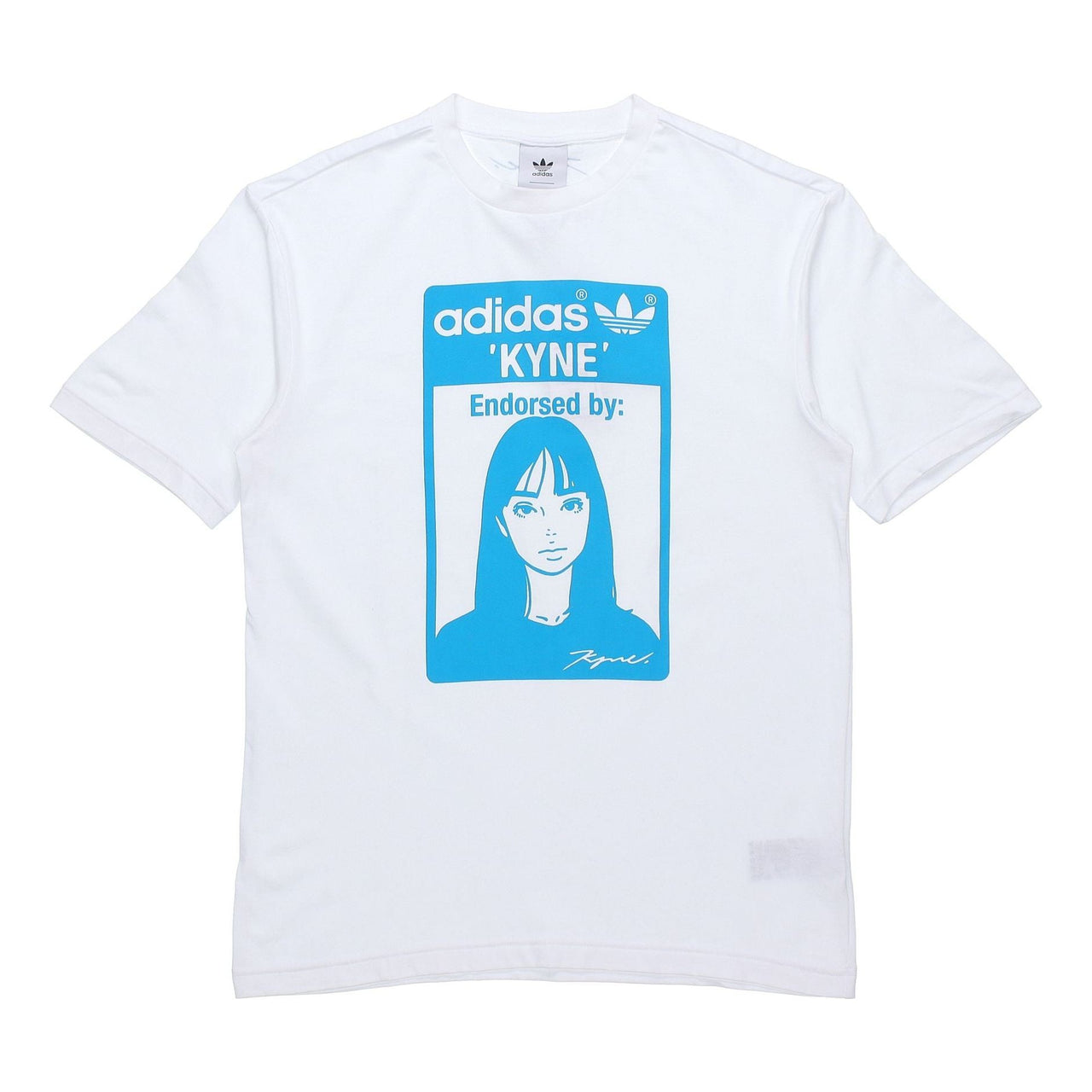 adidas originals x KYNE Crossover Character Printing Round Neck Sports Short Sleeve White HA9996