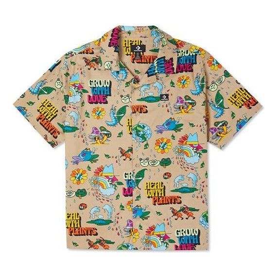 Converse Plant Print Resort Shirt 'Nomad Khaki' 10023277-A01