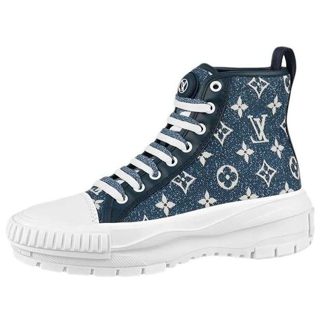 (WMNS) حذاء رياضي للكاحل من LOUIS VUITTON Squad 'Denim with Monogram' 1A9S12