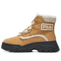 (WMNS) FILA Warm Snow Boots 'Brown White' F12W144404FTF