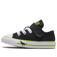(TD) Converse Chuck Taylor All Star Infant Dinoverse Hook and Loop 'Black Green' 766204C
