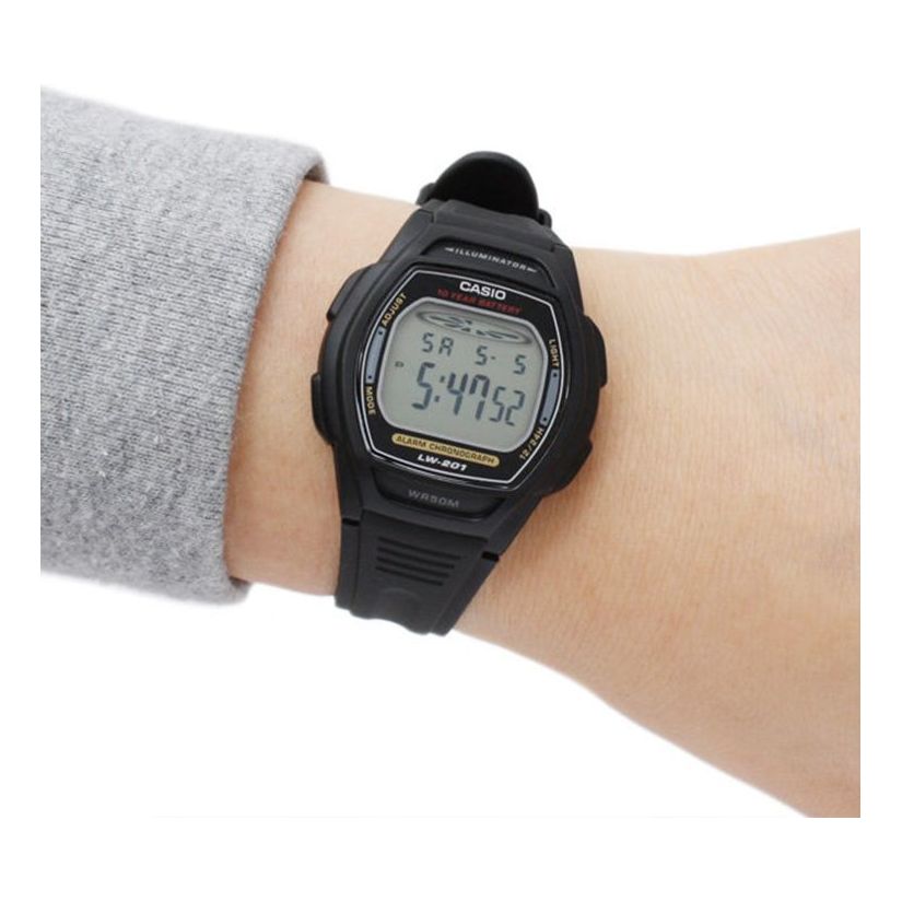 CASIO Small Cozy waterproof Sports LW-201-1A Black Digital LW-201-1A2021