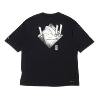 Men's Jordan Dri-FIT Zion Basketball Sports Printing Knit Round Neck Short Sleeve Black T-Shirt DH0593-010