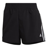 (WMNS) adidas W 3s Wv Sho Training Sports Stripe Woven Shorts Black GM5549