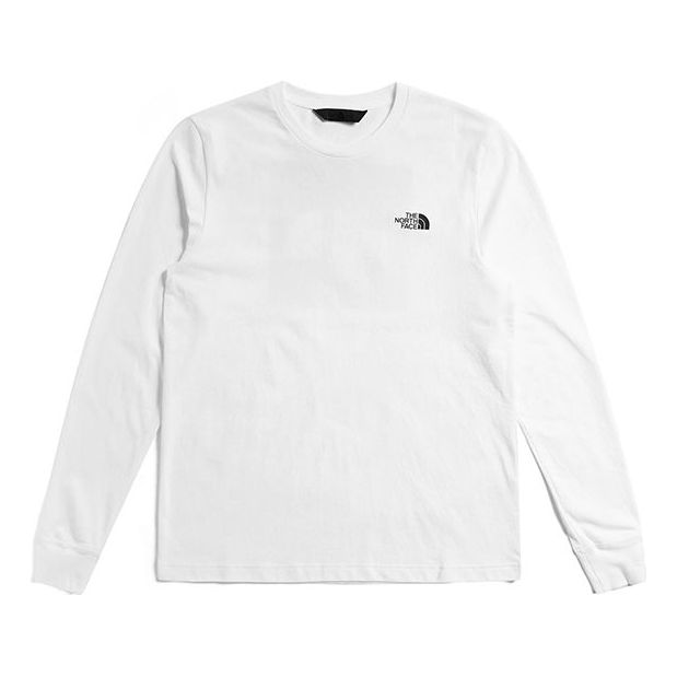 THE NORTH FACE Urban Exploration FlashDry Black Series Logo Embroidered Long Sleeve Tee White 46KH-FN4