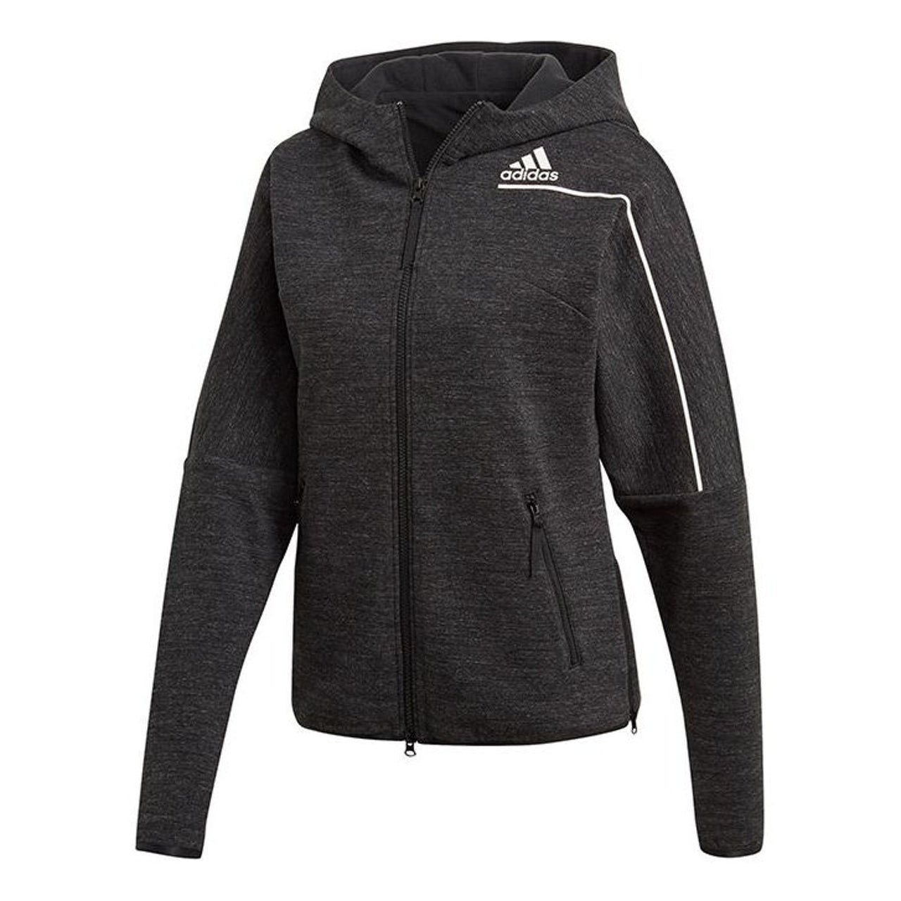 (WMNS) adidas Training Hooded Jacket Asia Sizing 'Black' GU2080