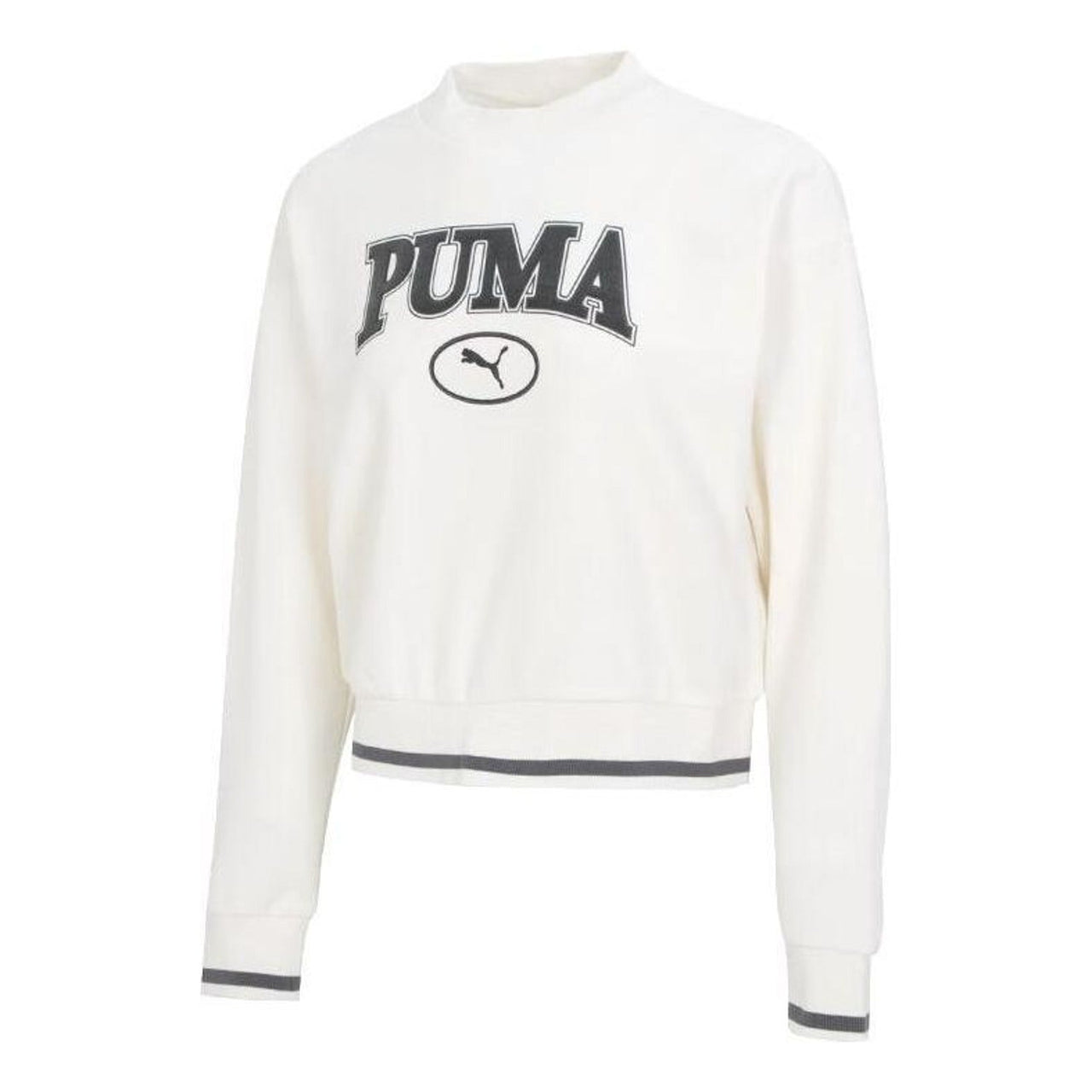 (WMNS) PUMA Logo Sweatshirt 'White Black' 623597-65