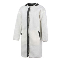 (WMNS) adidas Fleece Jacket 'White Black' ED1510