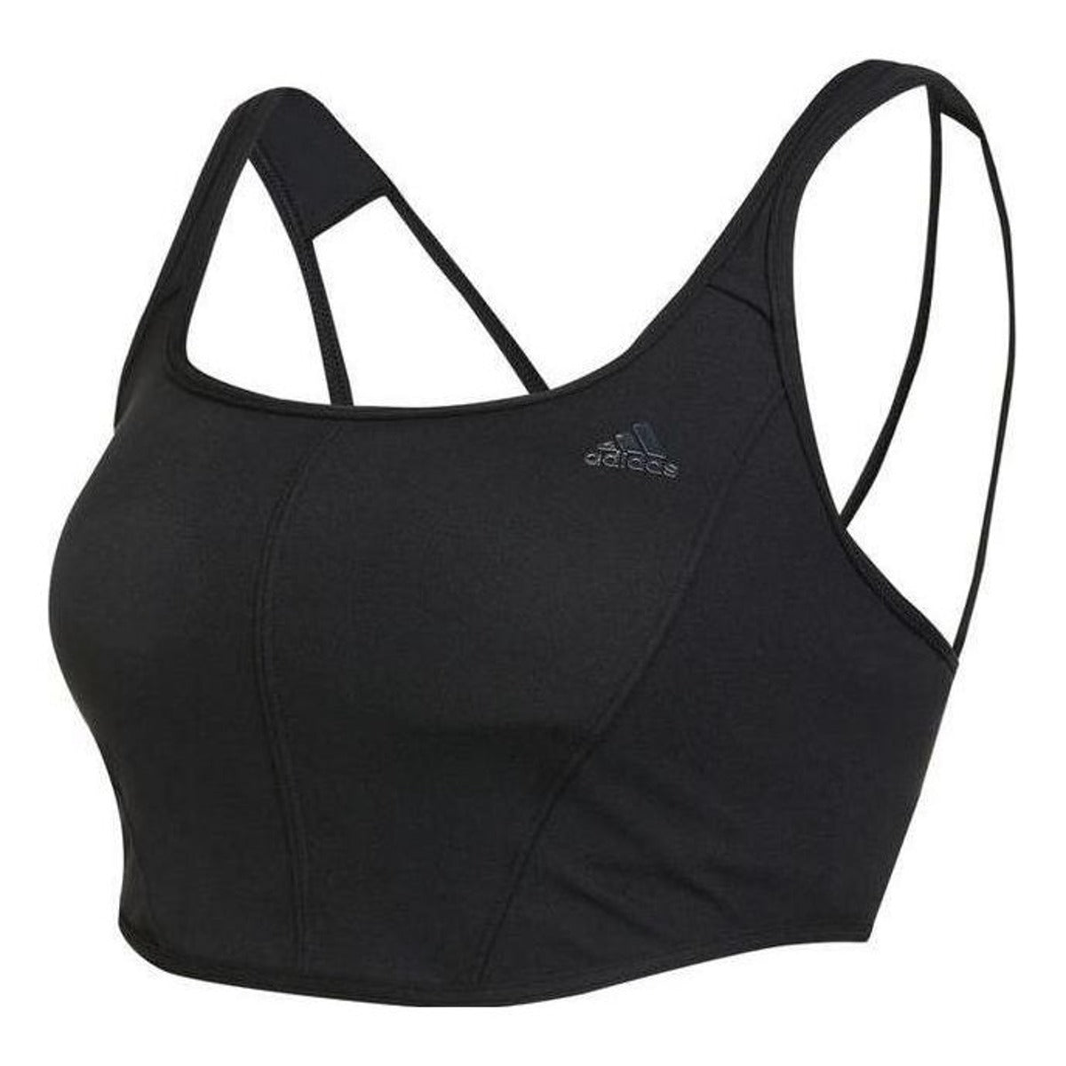 (WMNS) adidas CoreFlow Medium Support Long Line Bra 'Black' HD7683