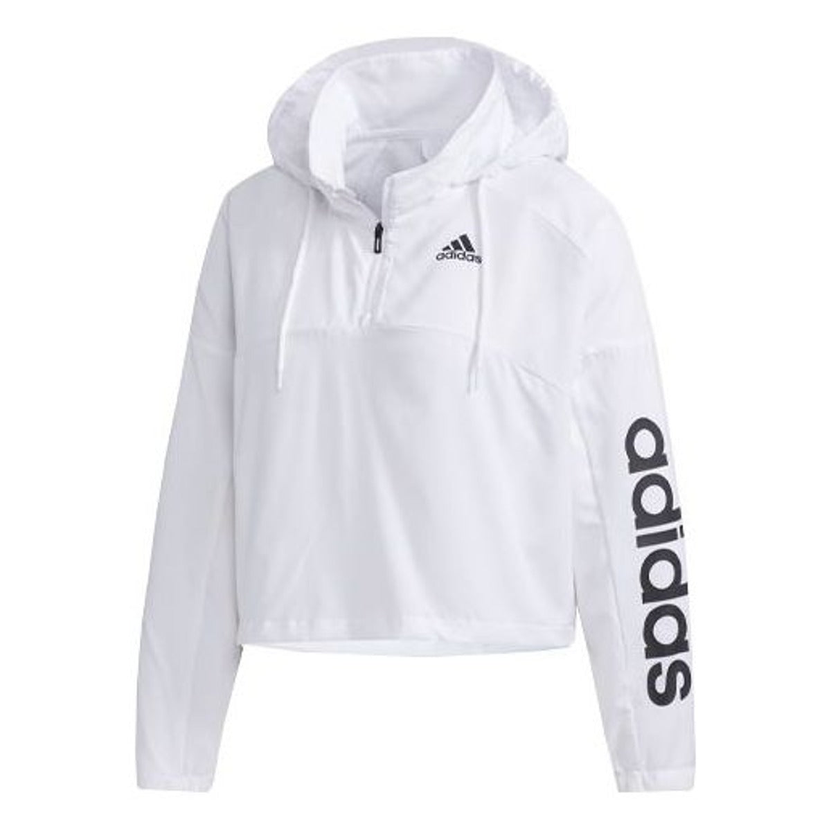 (WMNS) adidas Windbreaker Track Top Asia Sizing 'White Black' GD4612