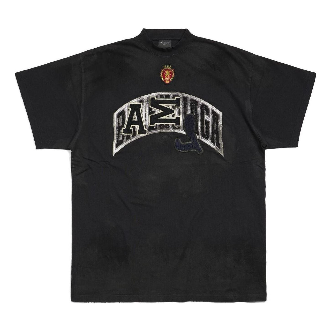 Balenciaga Skater T-shirt Oversized 'Black Faded' 739028TOVN21055