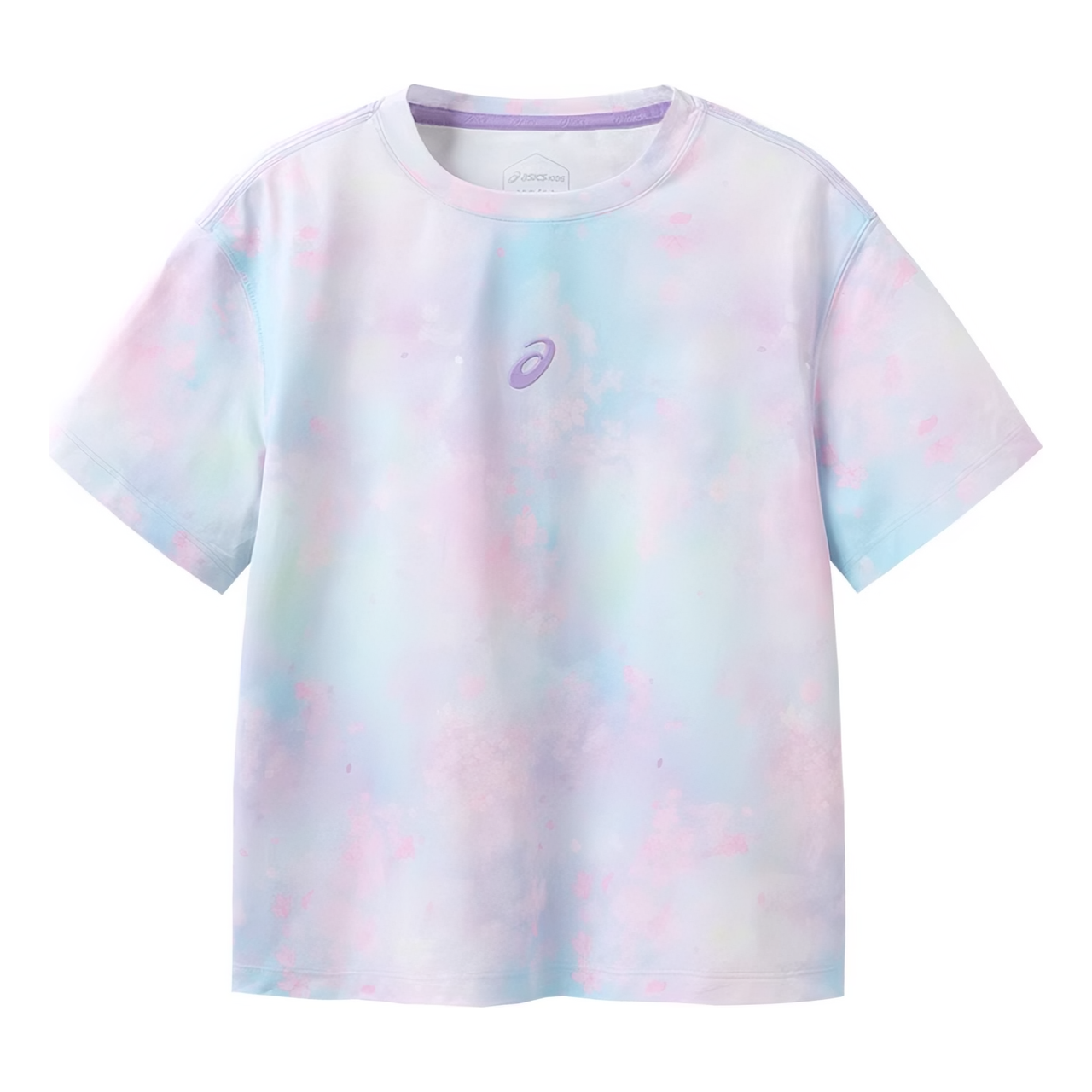 (GS) ASICS Short Sleeved Tie-Dye T-shirt 'Blue Purple' 332241174014