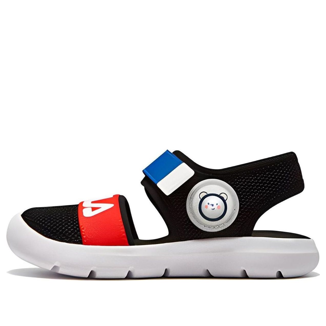 (PS) FILA Casual Flats Sandals 'Black Red Blue' K14B322805PBR