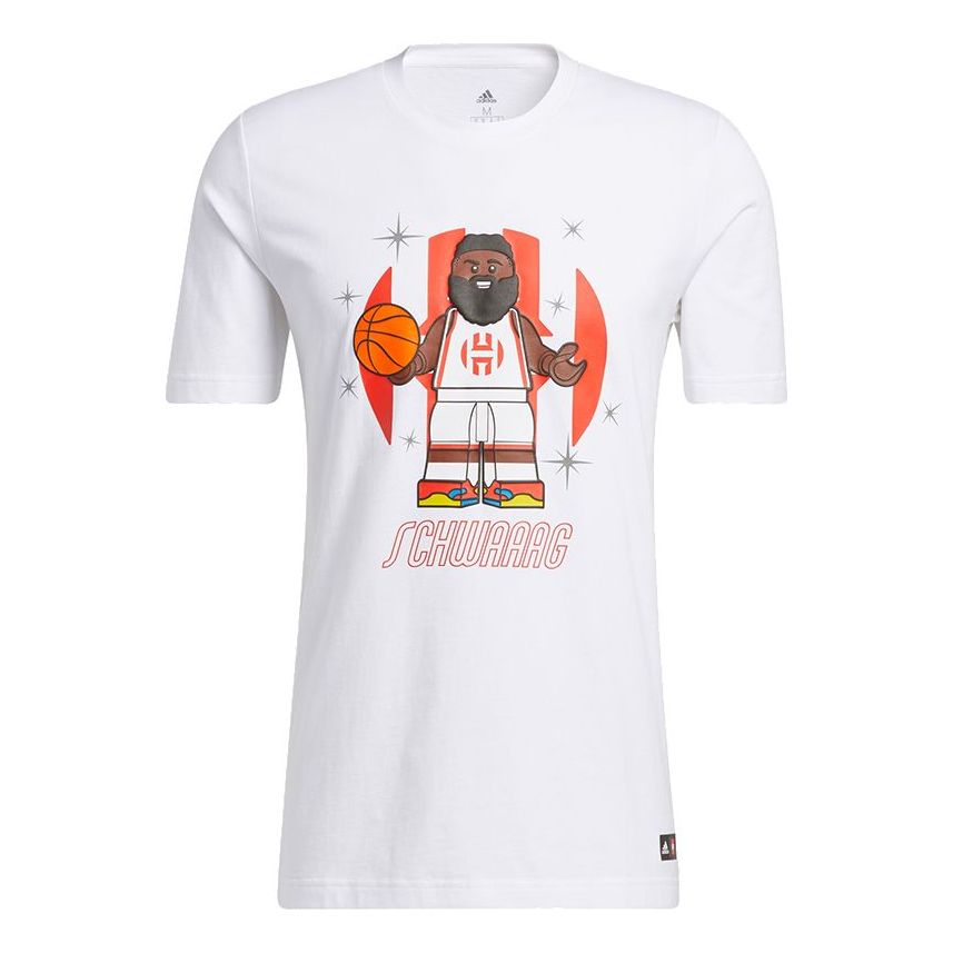 adidas x LEGO Harden Tee 'White Orange' HA7058