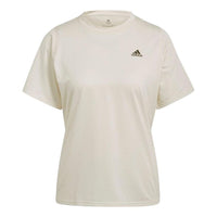 (WMNS) adidas Aeroready Running Logo T-Shirt 'Beige' HB9355