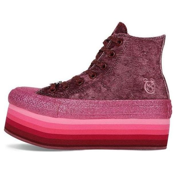 (WMNS) Converse Miley Cyrus x Chuck Taylor All Star Platform Hi 'Dark Burgundy' 563725C