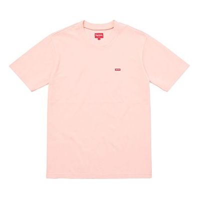 Supreme SS18 Small Box Pique Tee Peach Logo Tee SS18-0188