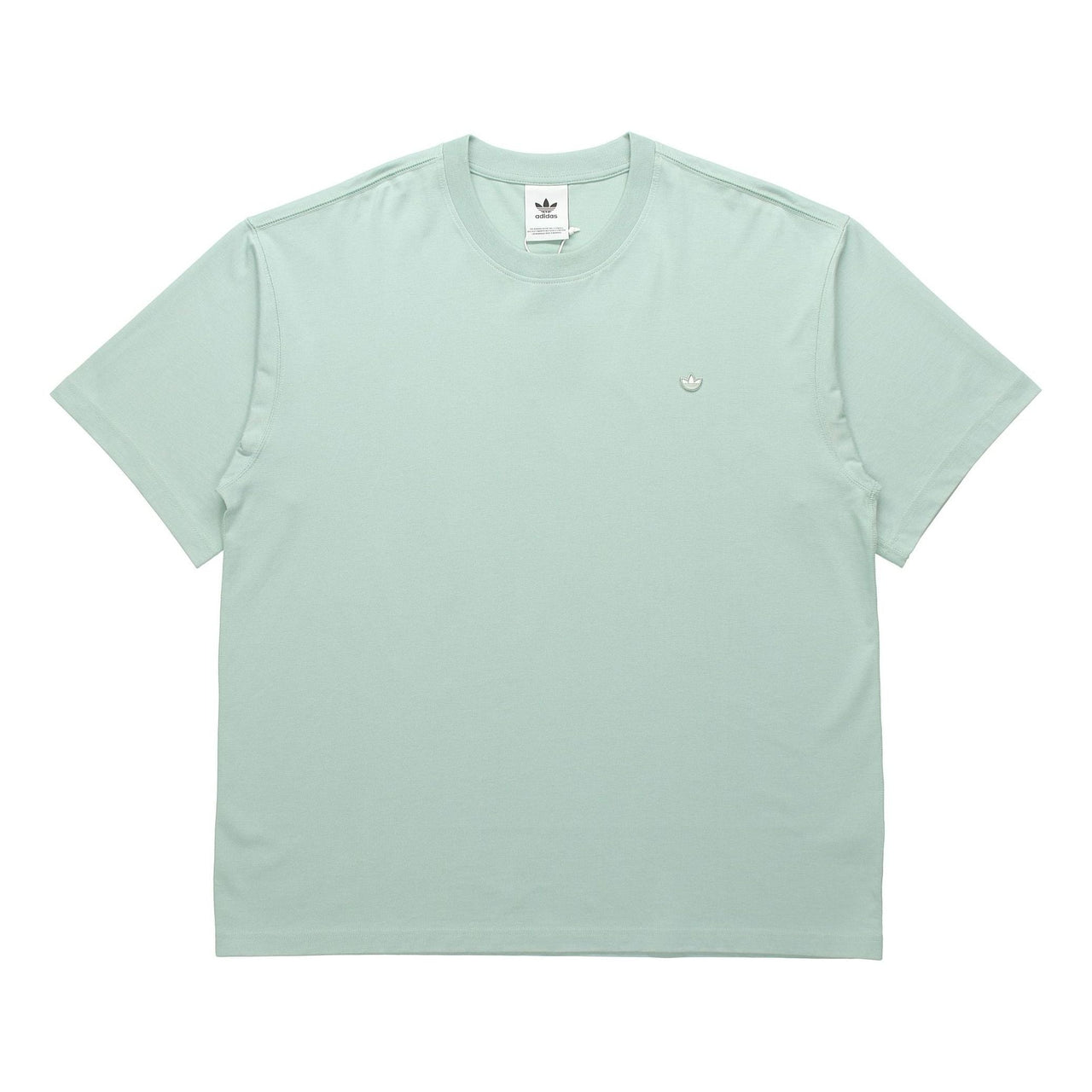 adidas originals Premium Tee Mini Logo Embroidered Sports Round Neck Short Sleeve Couple Style Green GN3377