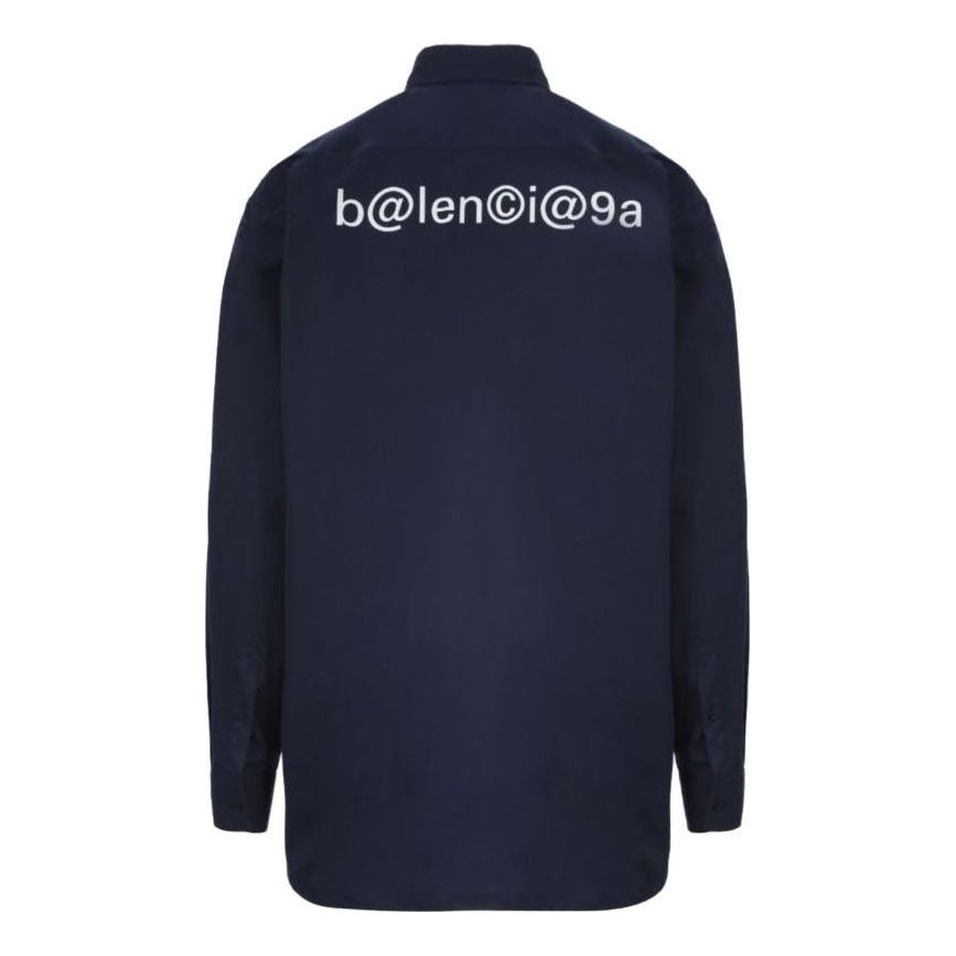 Balenciaga Symbolic Long Sleeve Shirt 'Navy' 621924TIM394100