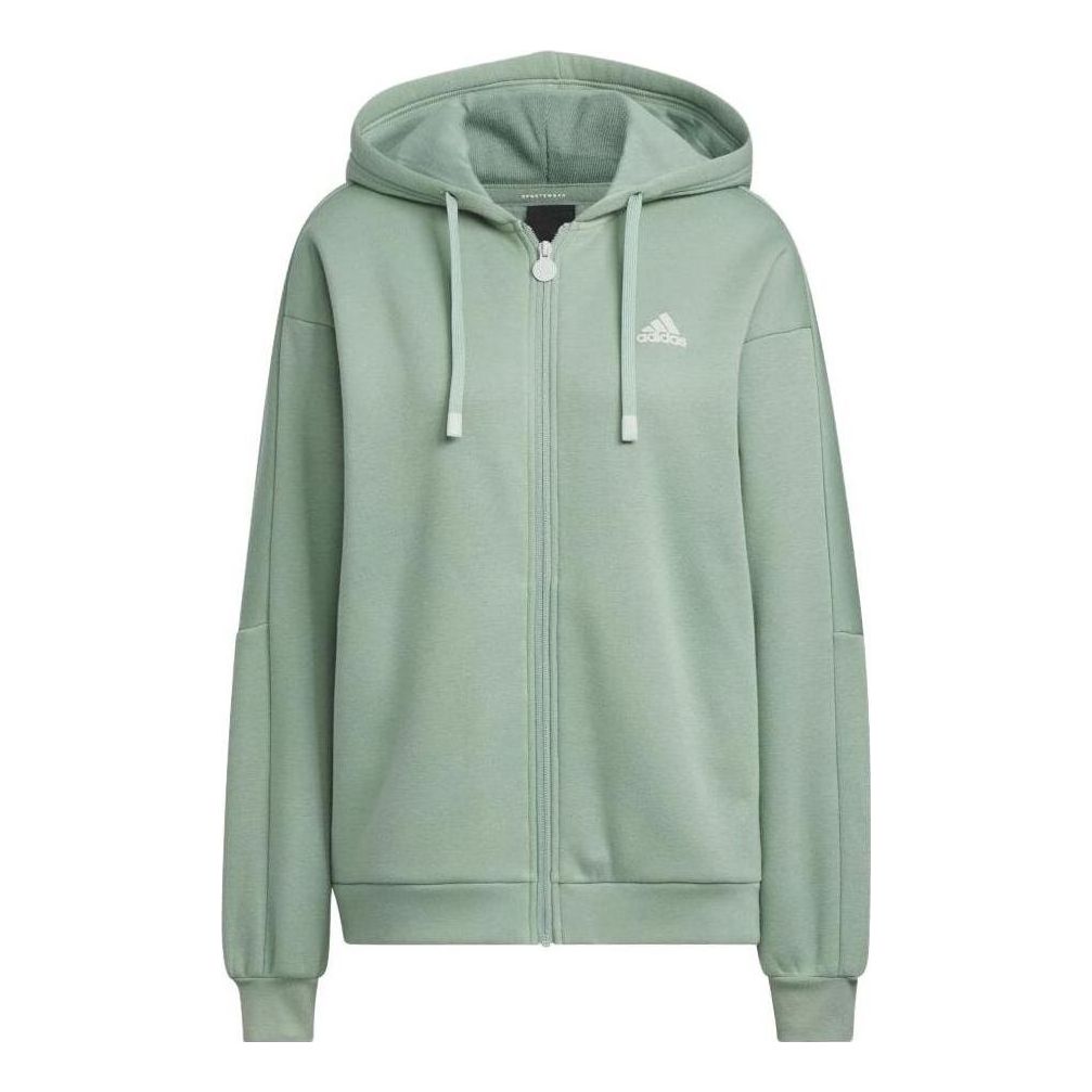 (WMNS) adidas Word FZ Hoodies Asia Sizing 'Olive Green' IK9894