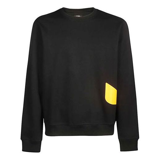 FENDI Little Monster Long Sleeve Round Collar Male Black FY0944A7A7F0QA1