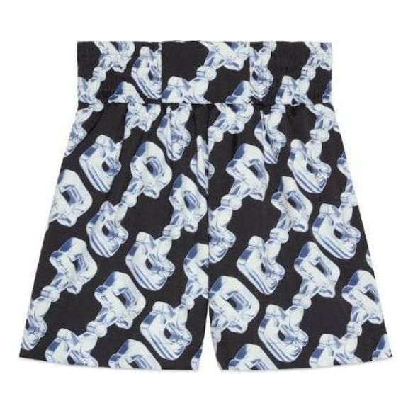 Gucci 3D Glass Horsebit Print Fabric Shorts 'Black Lilac' 773172-ZAP8Q-1211