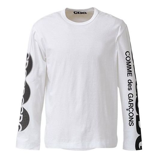 COMME des GARCONS CDG String mark Logo Long-sleeve Tee 'White' SZ-T008-051-2