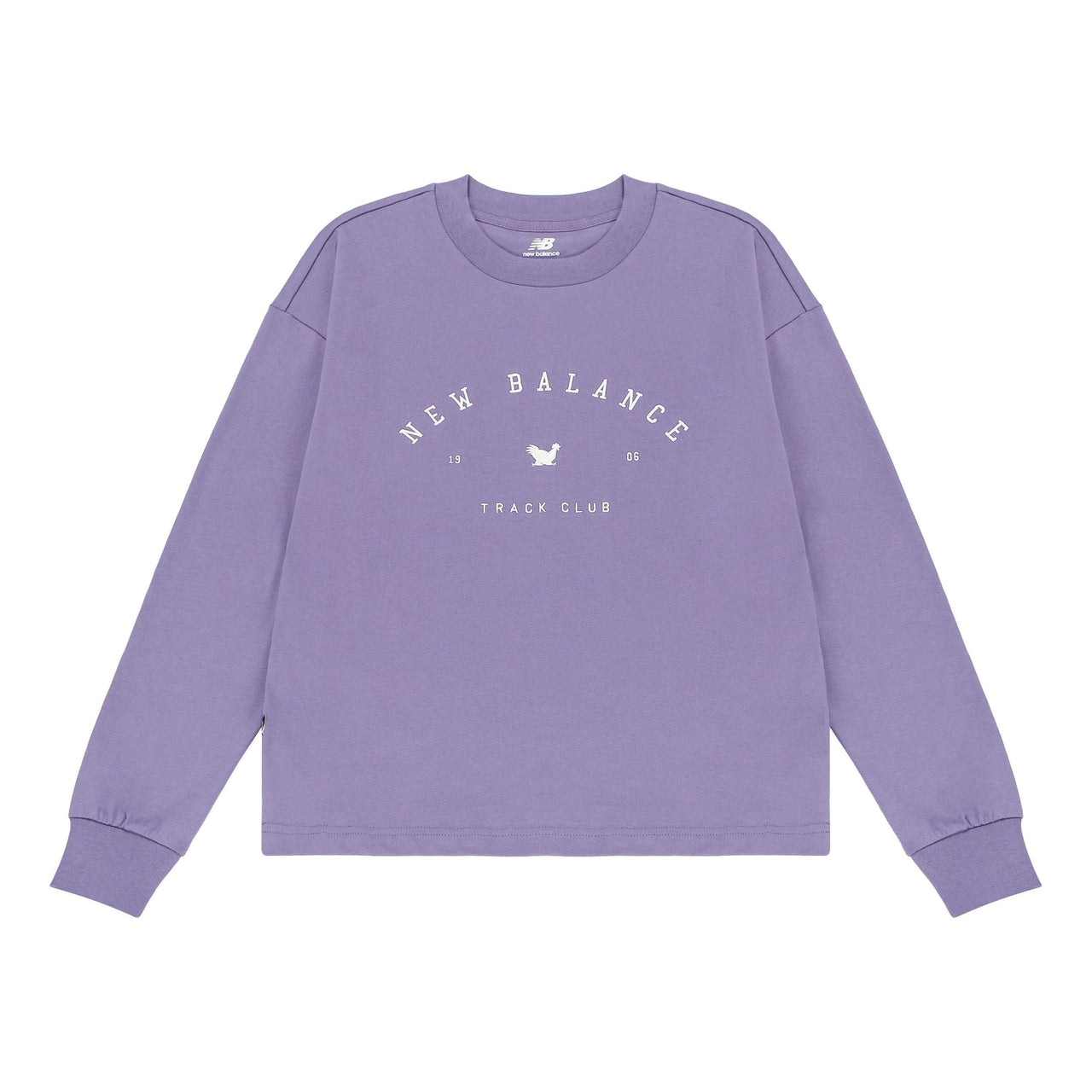 (WMNS) New Balance Logo Long Sleeve Sweatshirt Asia Sizing 'Light Purple' WT23558-MCY