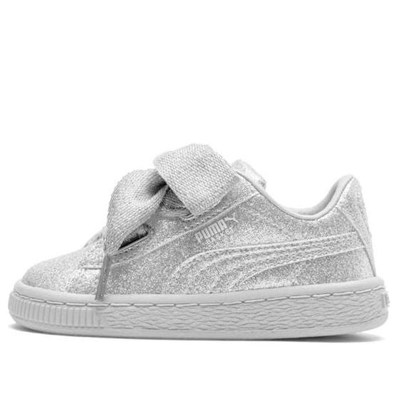 (TD) PUMA Basket Heart Holiday Glamour Ayakkabi Sneakers Silver 367632-03