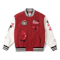 Vans x THE MONSTERS Baseball Jacket 'White Red' VN000JFB7BF