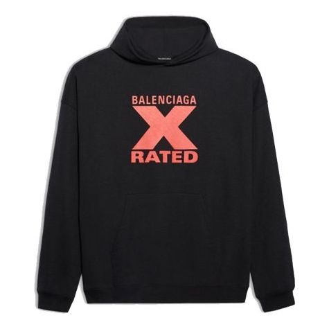 Men's Balenciaga X-Rated Black Red Black 620973TIVA81076