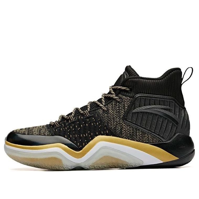 ANTA High Top Basketball Shoes 'Black Gold Yellow' 11911609-6