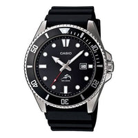 CASIO Waterproof Sports Quartz Mens Black Analog MDV106-1A
