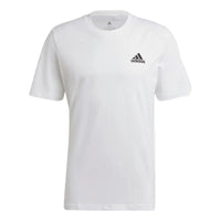 adidas Athleisure Casual Sports Running Training Round Neck Short Sleeve White GK9640