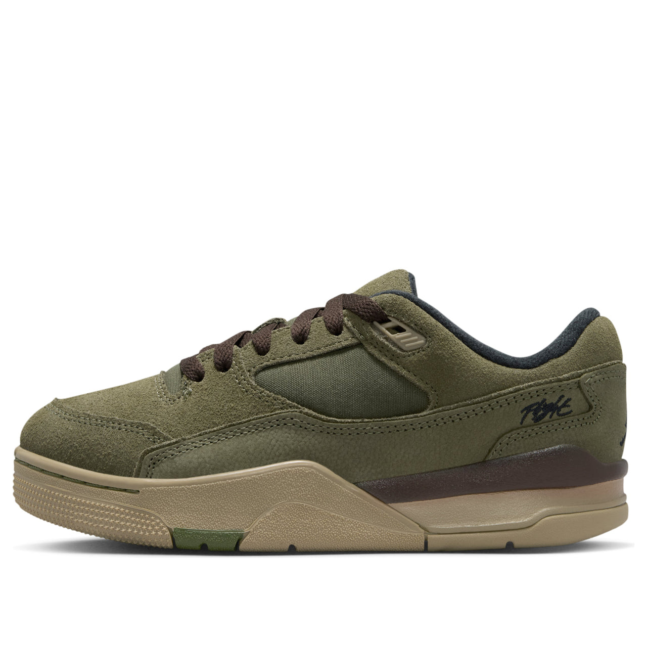 (GS) Air Jordan Flight Court 'Medium Olive Baroque Brown' HF3333-202