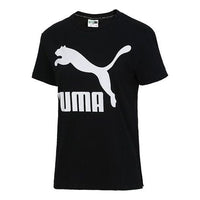 (WMNS) PUMA Classics Logo Tee Sports Short Sleeve TEE Black 579406-61