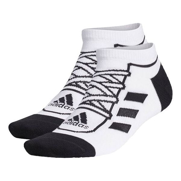 adidas Unisex Logo Printing Socks 2 Packs White GN8860