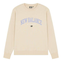 New Balance Logo Printing Round Neck Pullover Couple Style Creamy White 5CC17083-BEI