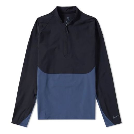 Men's Nike lab Half Zipper Pullover Training Sports Long Sleeves Black 866060-471