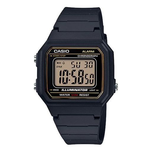 CASIO Sports Quartz Waterproof Mens BlackGold Digital W-217H-9AVDF