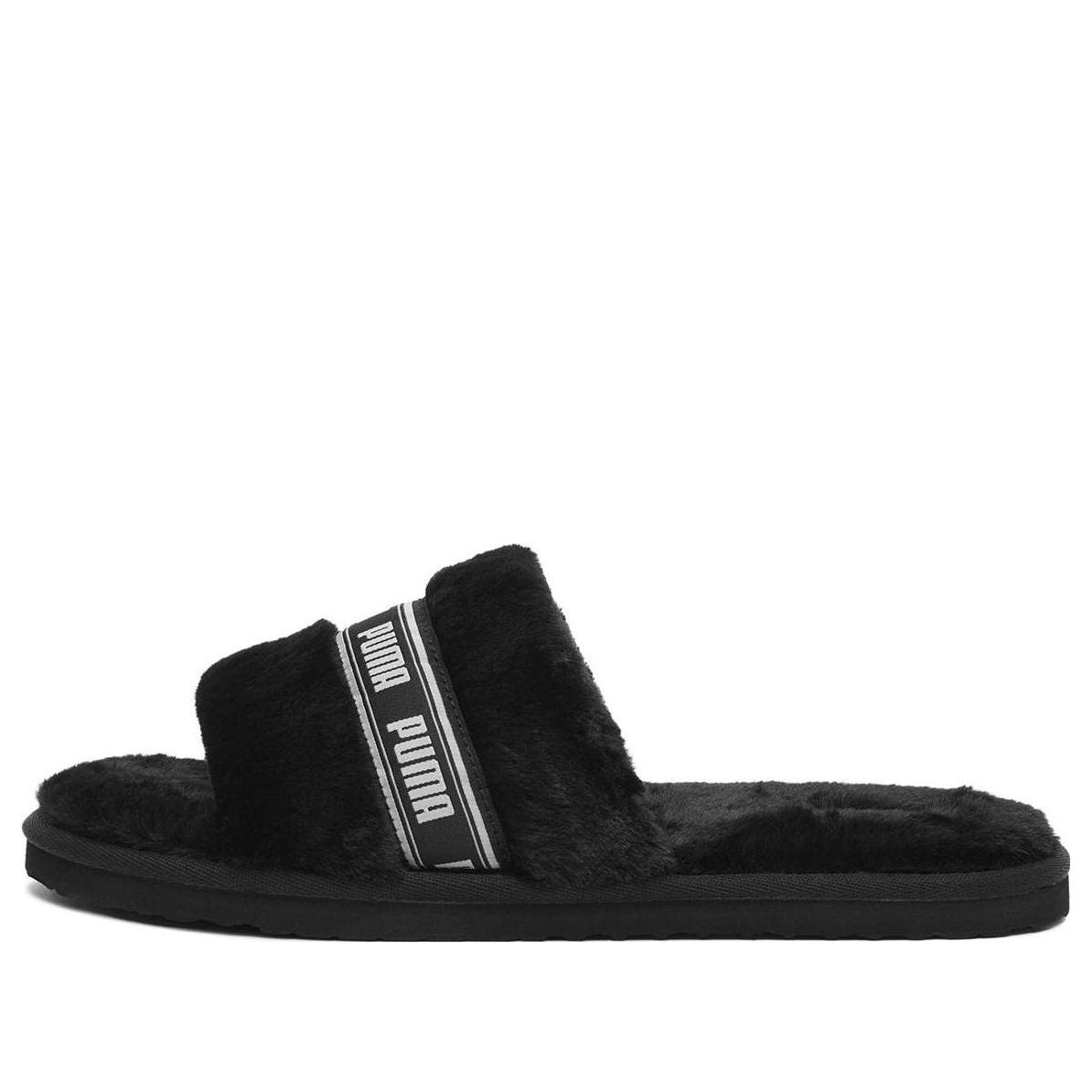(WMNS) PUMA Fluff Bx Slippers 'Black White' 385342-01