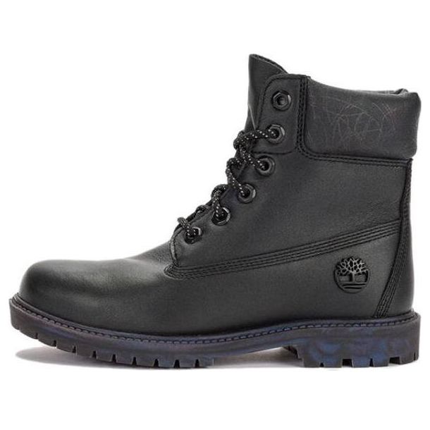 (WMNS) Timberland Heritage 6 Inch Waterproof Boot 'Black Leather Rubber Outsole' A5Q9S