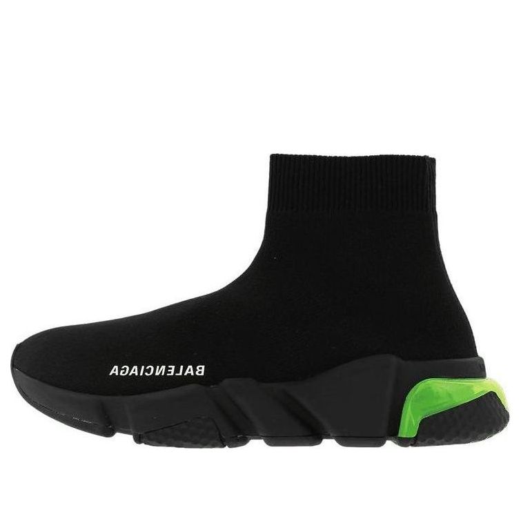 (WMNS) Balenciaga Speed Trainer 'Clear Sole - Black Fluo Yellow' 607543W05GS1171