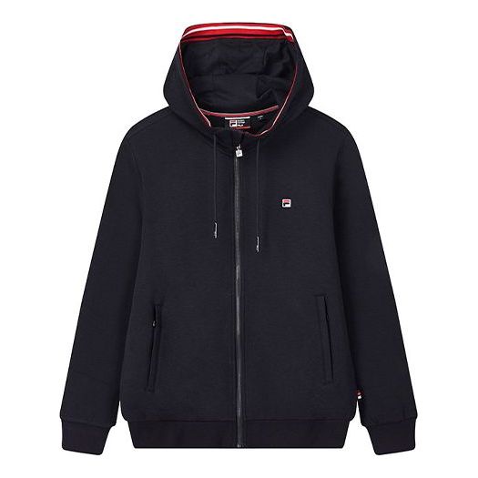 FILA Knit Minimalistic Hooded Jacket Blue F11M011509F