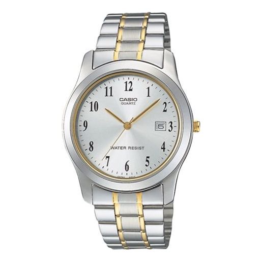 CASIO Waterproof Stainless Steel Strap White Dial Mens White Analog MTP-1141G-7B2021
