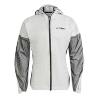adidas Terrex Agravic Pro Trail Running Rain Jacket Asia Sizing 'White Black' H44115