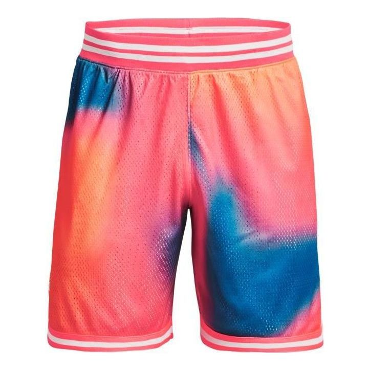 Under Armour Curry 8 inch Heavyweight Mesh Basketball Shorts 'Pink Tie Dye' 1377305-683