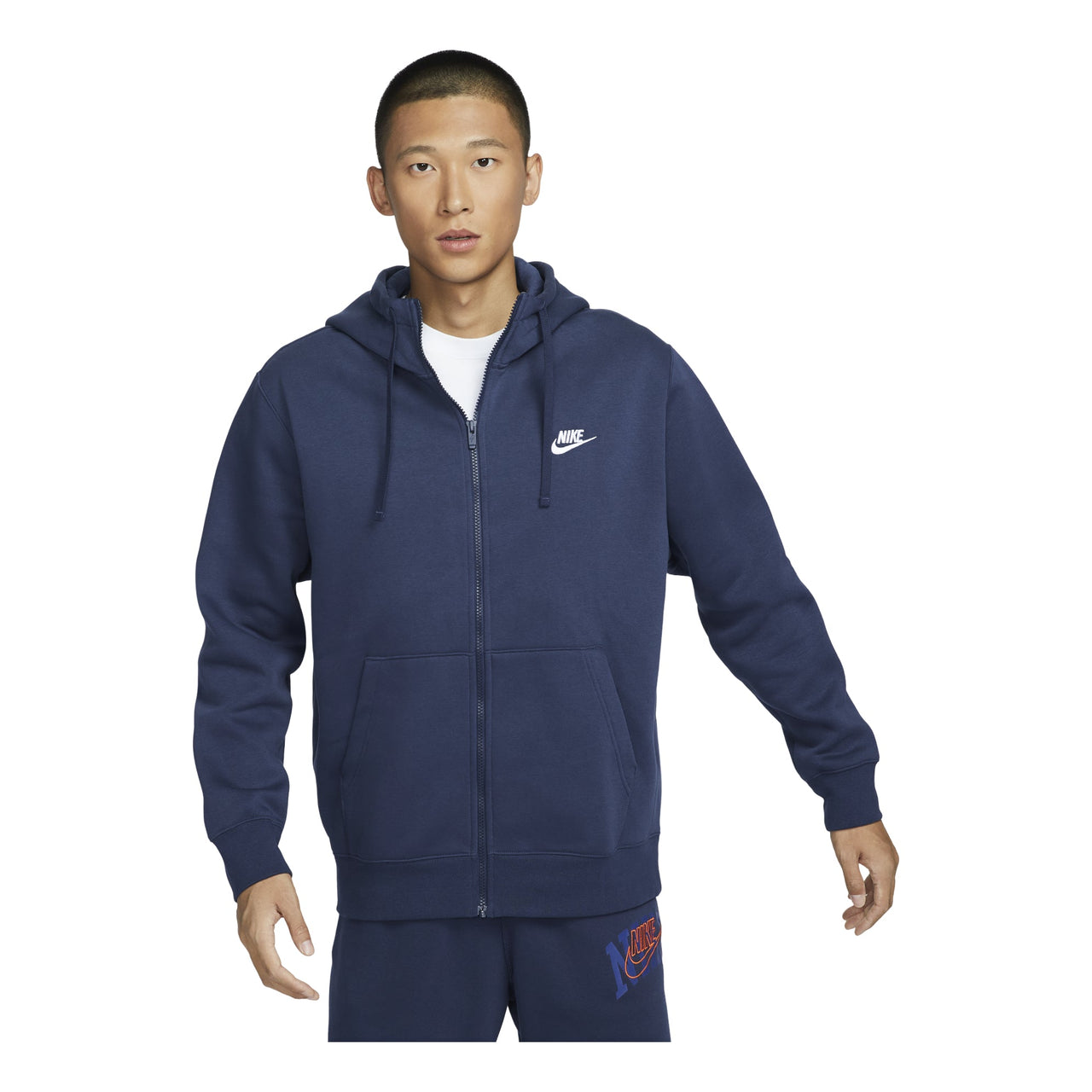 Nike Sportswear Club Fleece Full-Zip Hoodie 'Blue' BV2646-410